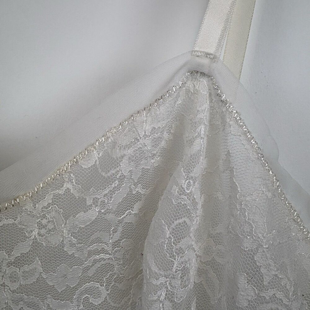 American Vintage Made in Hollywood CA 100% Nylon Lace‎ Slip Dress Size Small - Picture 8 of 9